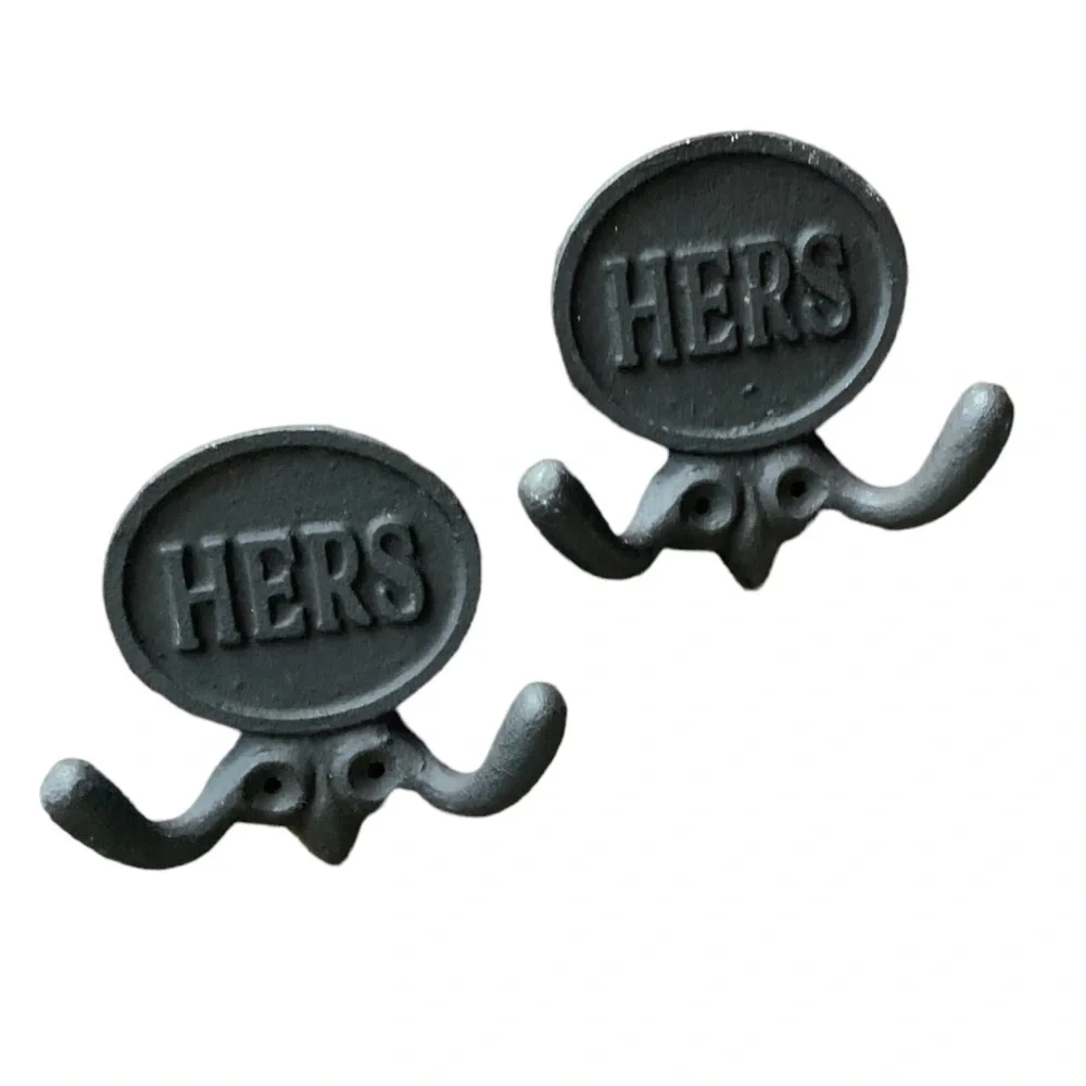 New Black Wrought Iron Hooks 
